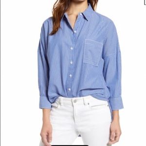 Tommy Bahama NWT Breezy  Bliss  Stripped  blouse.